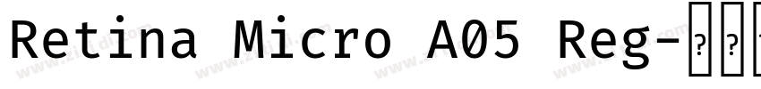 Retina Micro A05 Reg字体转换